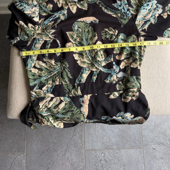 RHODE Camellia Vine Black Floral Pia Dress Size 8 - Picture 15 of 16